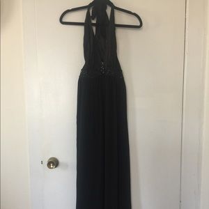 Black dress/gown, halter neck/backless